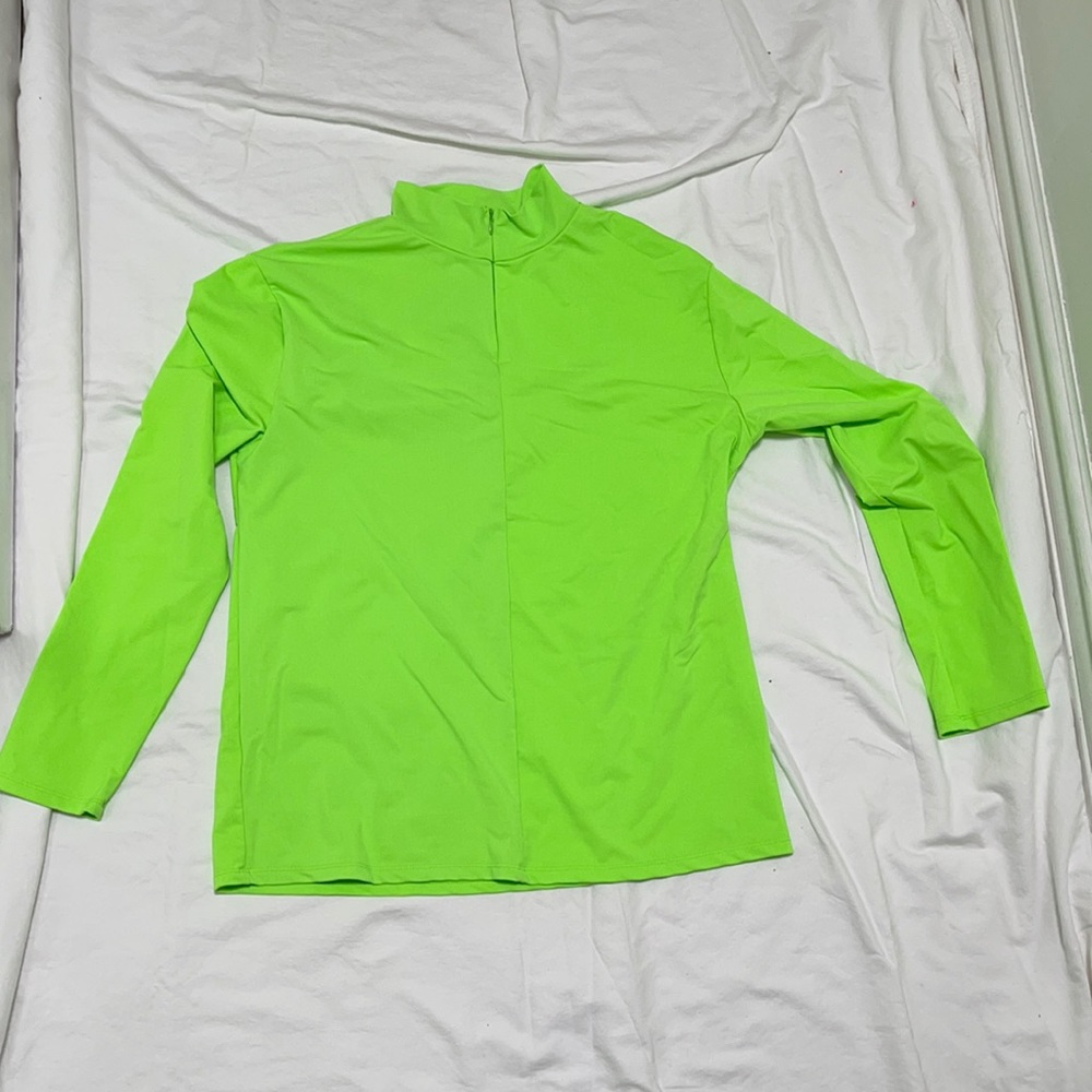 Neon green long sleeve athleisure wear